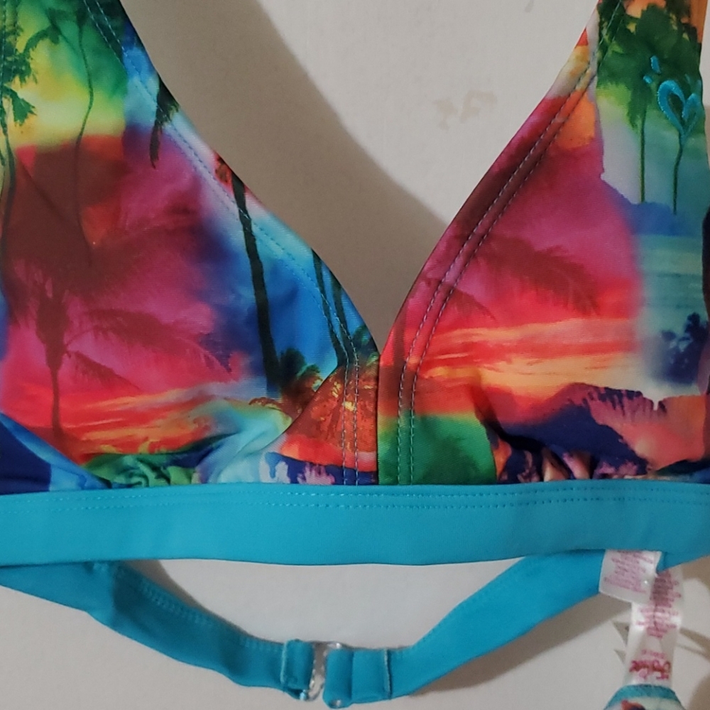 NWT Justice two piece swim suit size 12